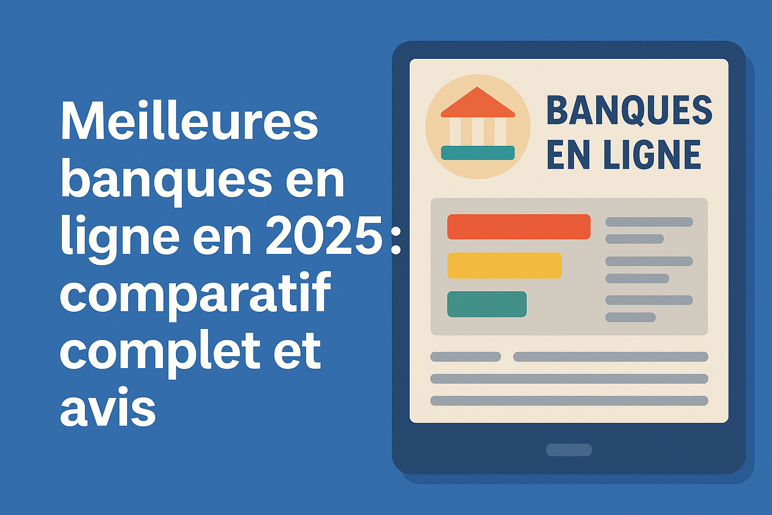 Meilleures banques en ligne en 2025 : comparatif complet et avis