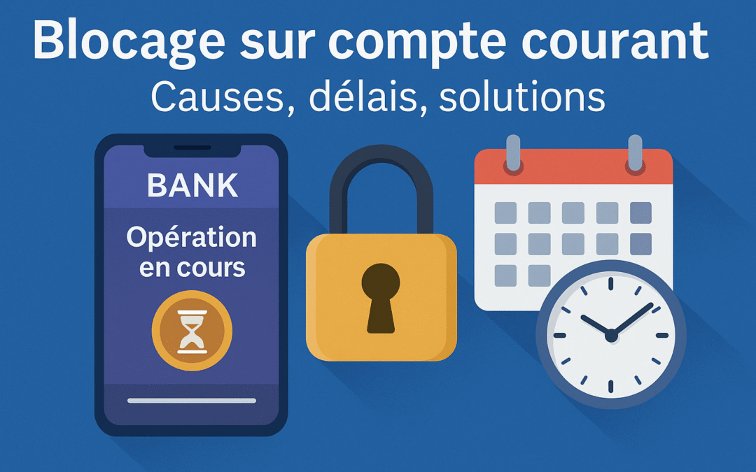 Blocage sur compte courant : causes, délais, solutions