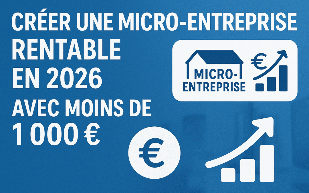 Créer une micro-entreprise rentable en 2026 avec moins de 1 000 €