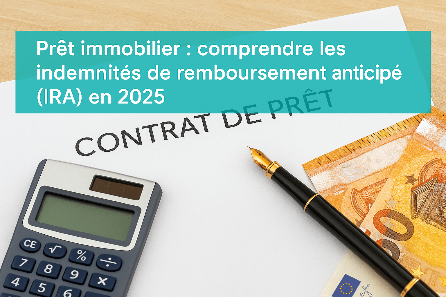 illustration représentant les indemnités de remboursement anticipé pour un crédit immobilier en 2025