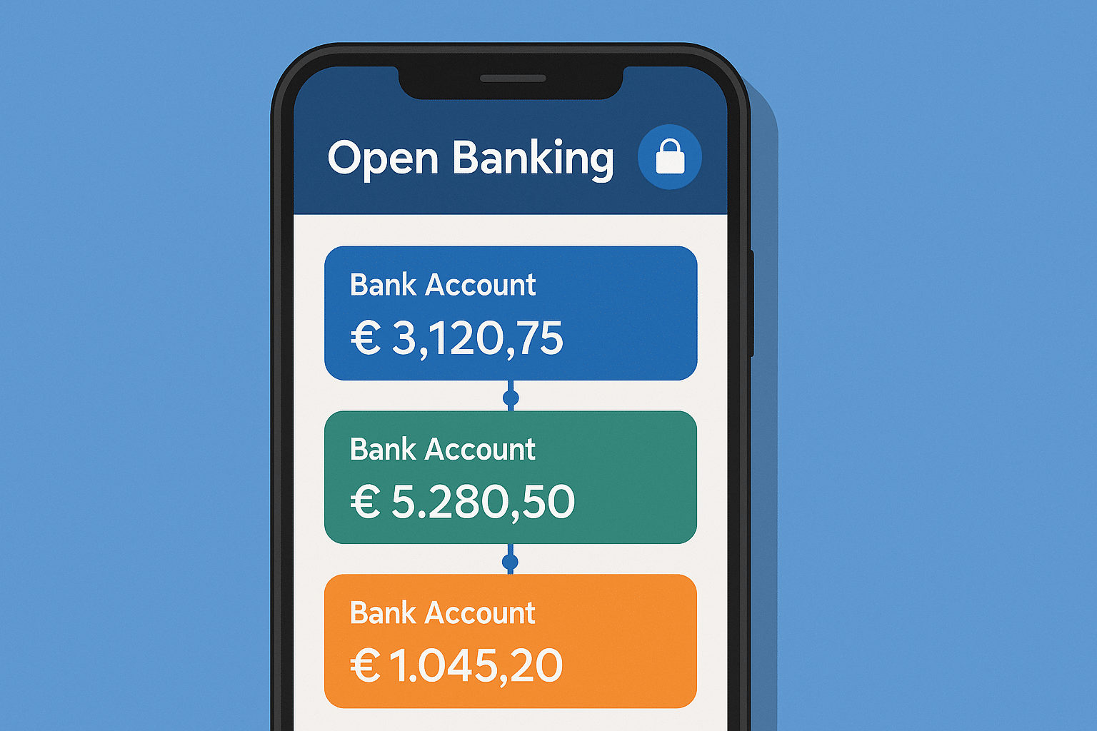 application open banking affichant plusieurs comptes bancaires