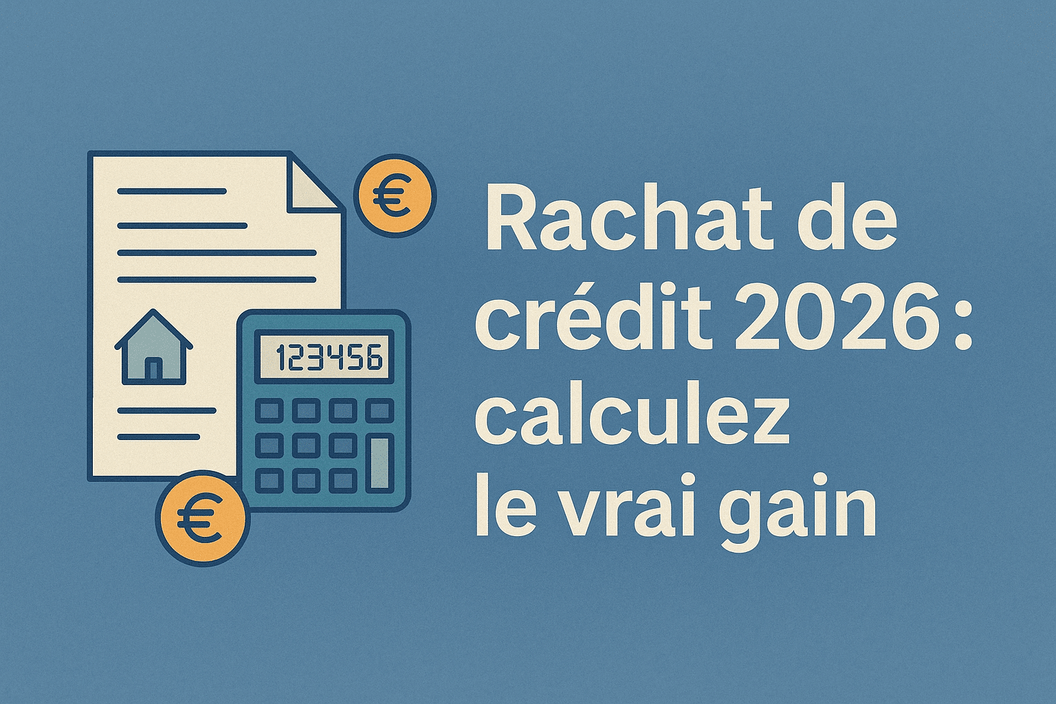 rachat de crédit immobilier 2026, calcul du gain et des frais