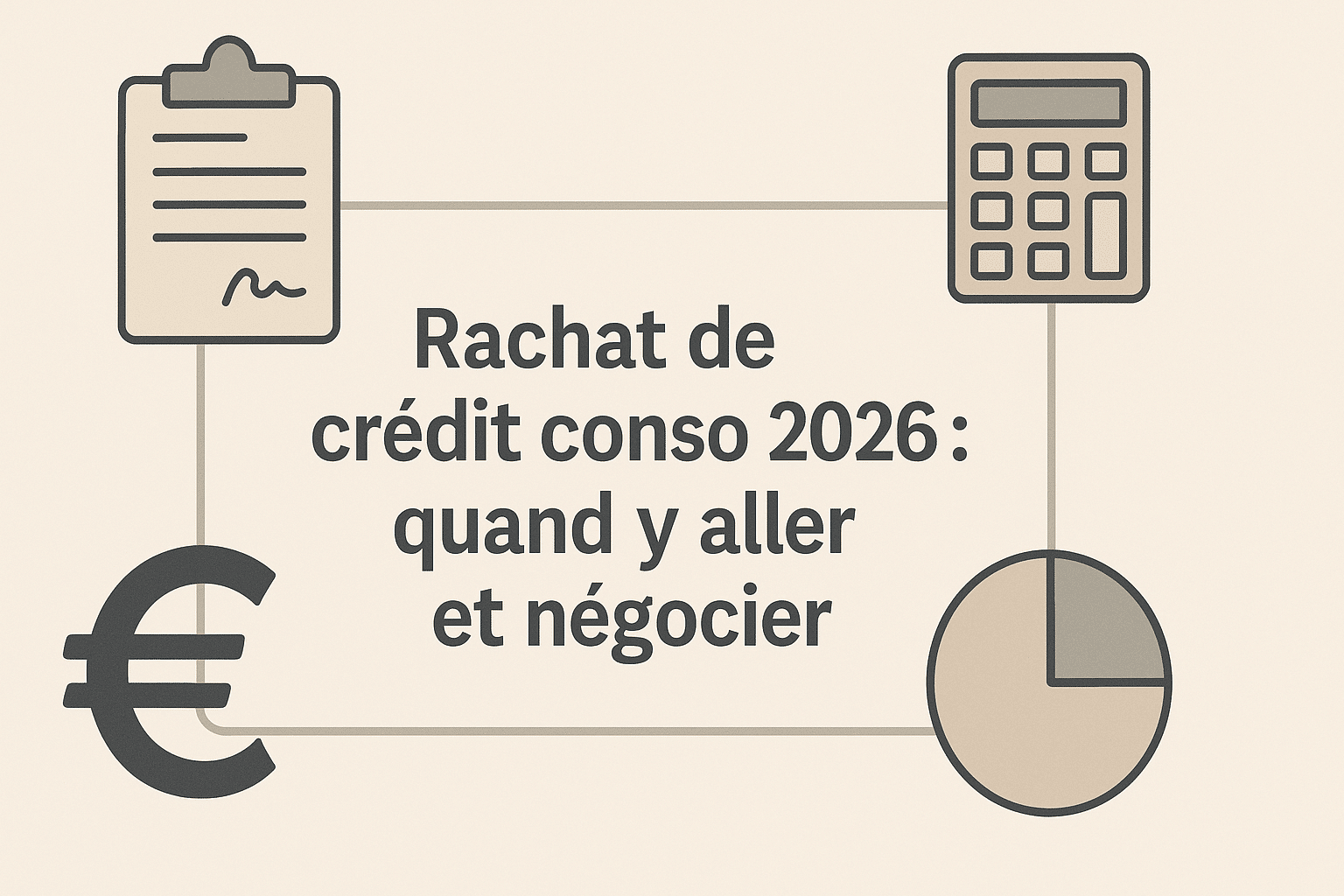 Rachat de crédit conso 2026 : quand y aller et négocier
